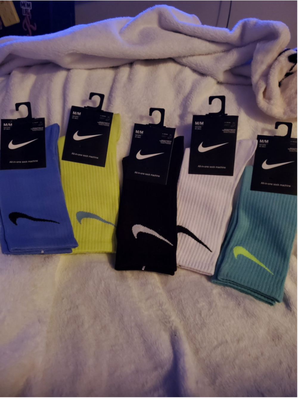 Nike Men Crew Socks One Size Multi-color 5-Pack Men size 7-10